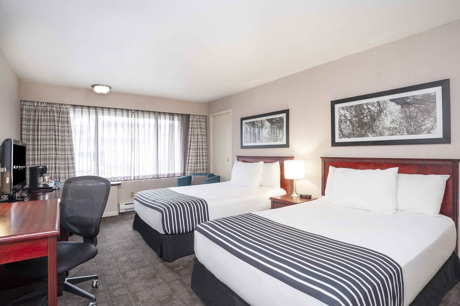 In-room safe, desk, laptop workspace, blackout curtains