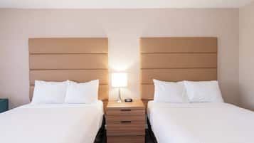 Standard Room, 2 Double Beds | 1 bedroom, in-room safe, desk, laptop workspace