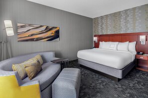 Lit avec matelas à plateau-coussin, bureau