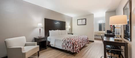Deluxe Room, 1 King Bed, Non Smoking | Desk, laptop workspace, iron/ironing board, free cots/infant beds