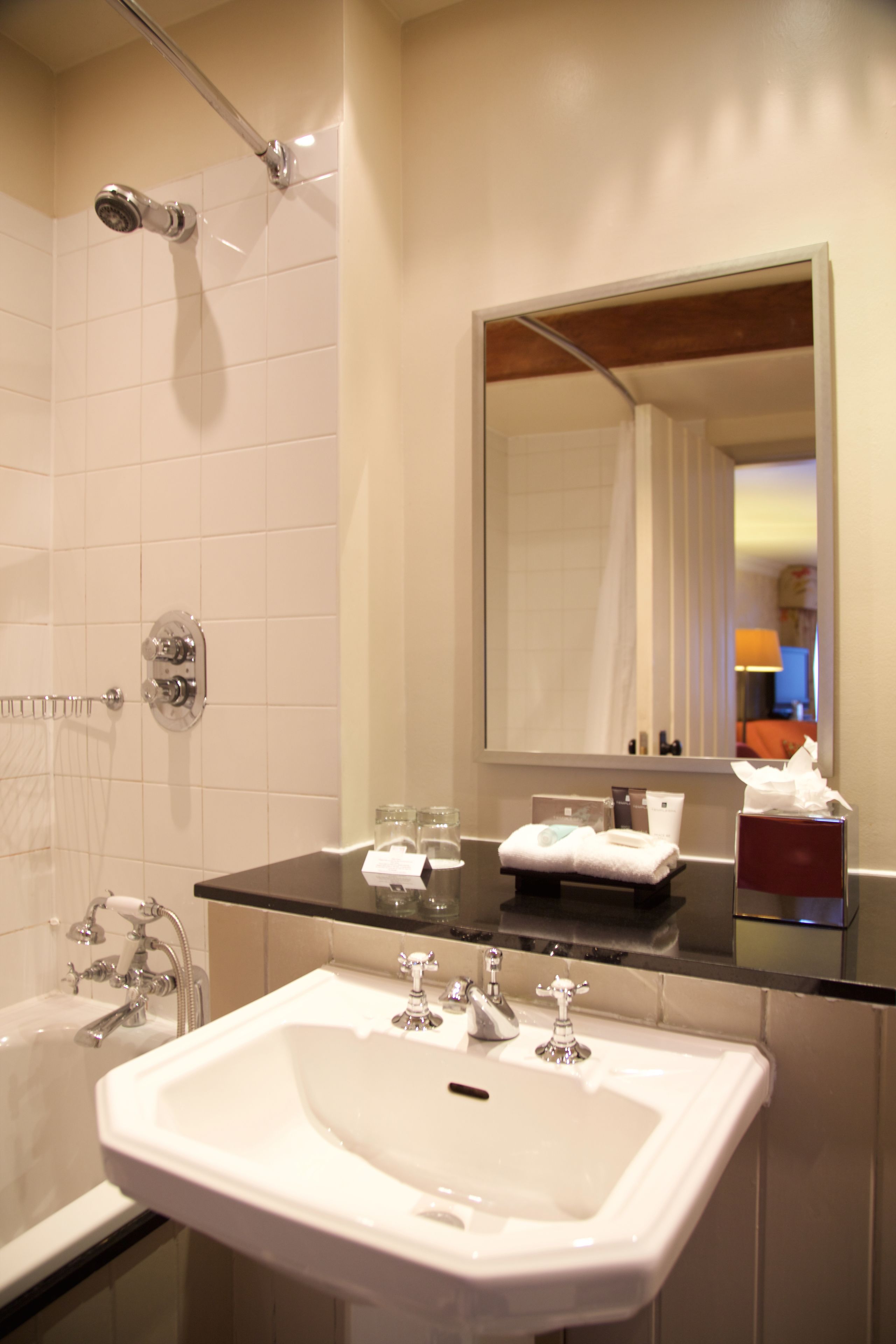 free toiletries, bathrobes, towels