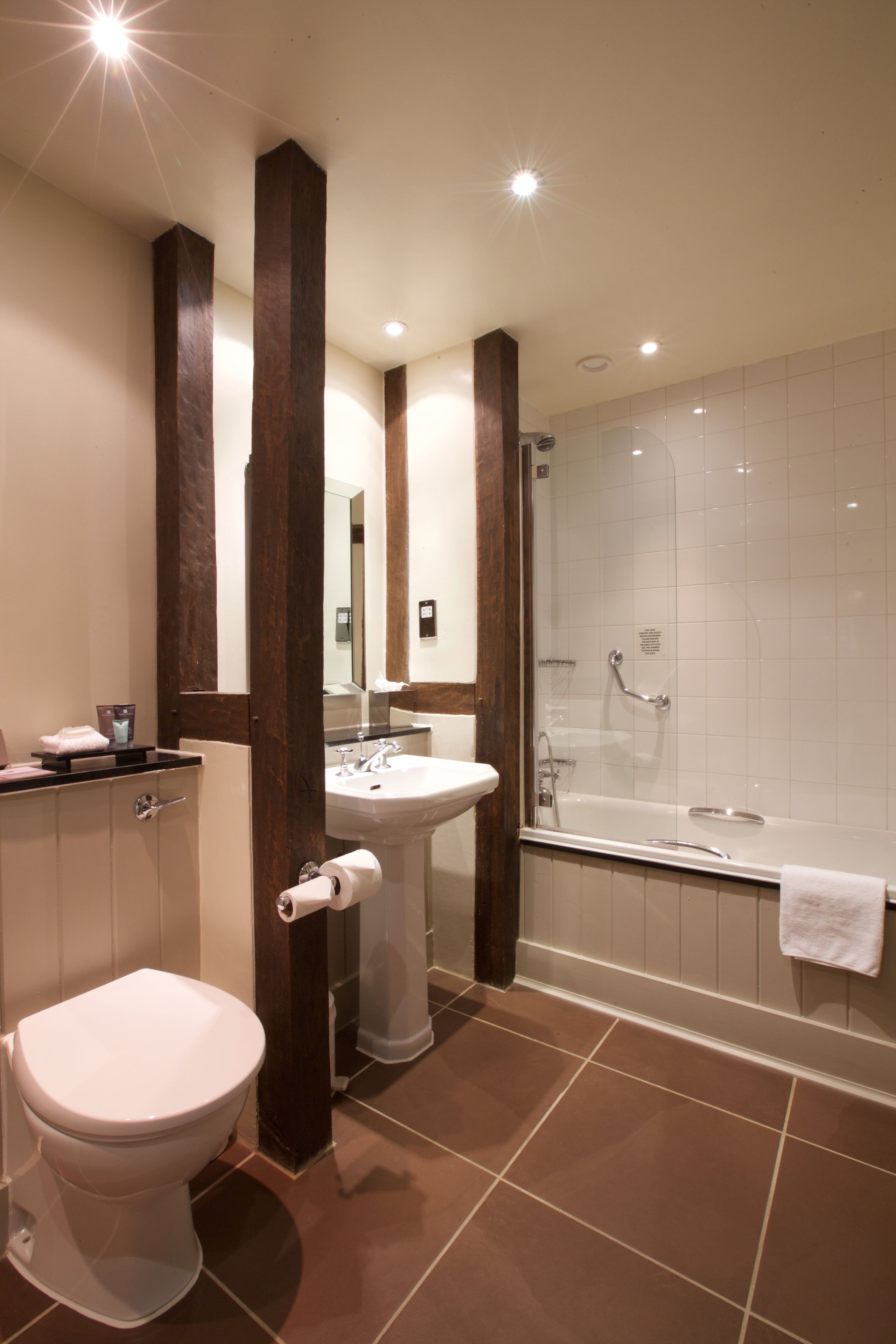 free toiletries, bathrobes, towels