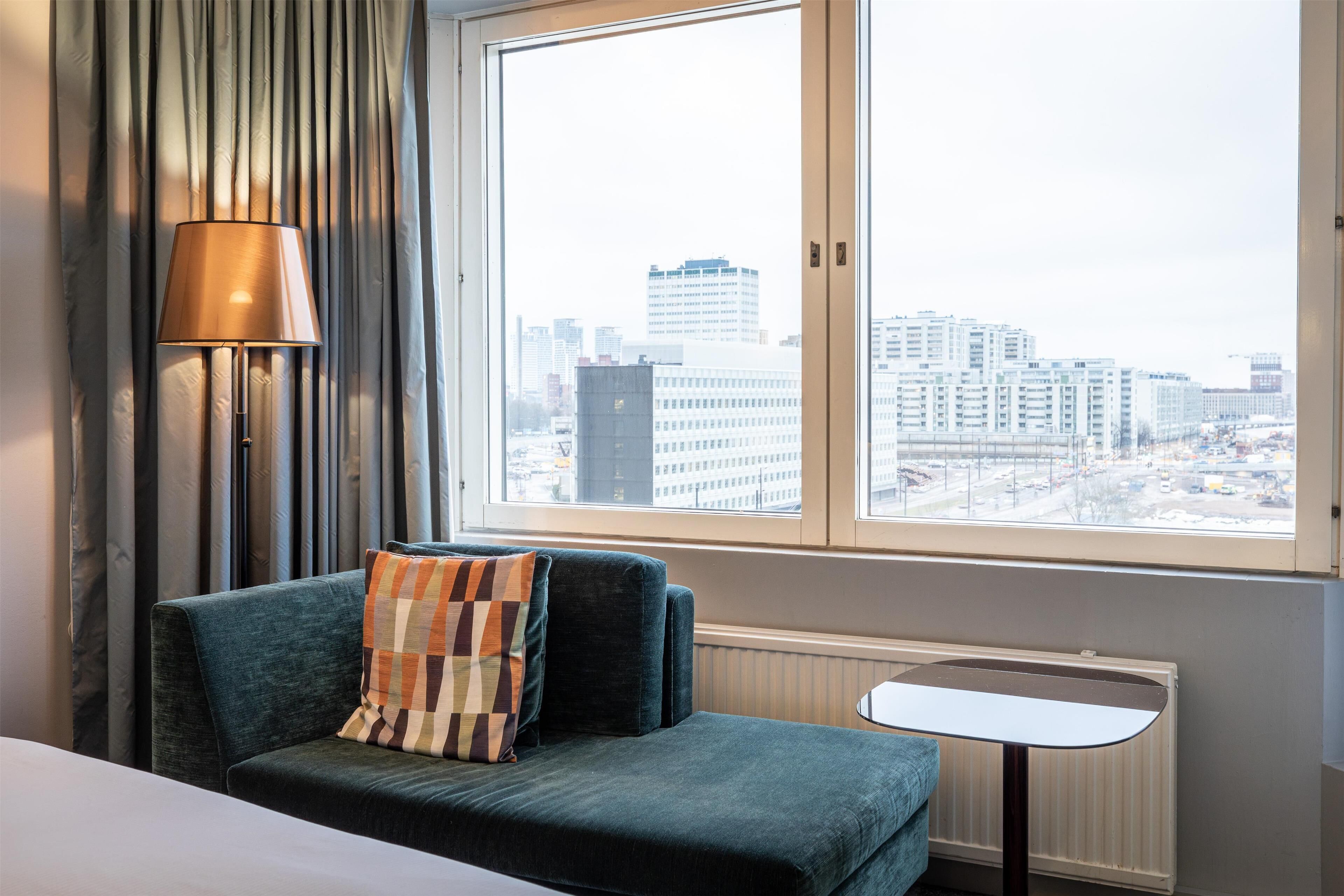 executive room, 1 king bed, accessible, sea view | living area | 42-inch tv with satellite channels, heated floors