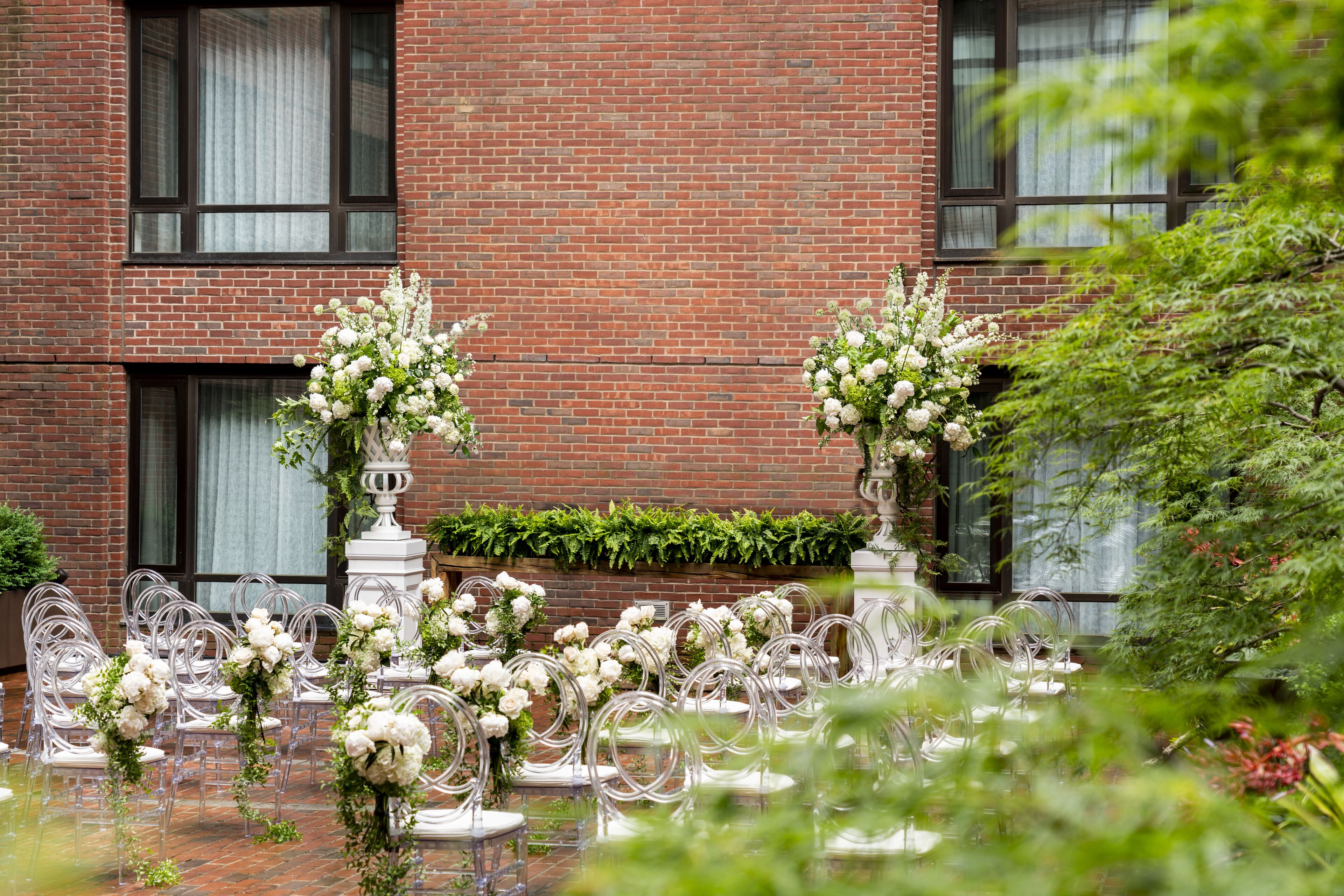 outdoor wedding area