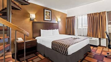 Suite, 1 King Bed, Non Smoking, Refrigerator & Microwave | Desk, laptop workspace, iron/ironing board, cribs (free)