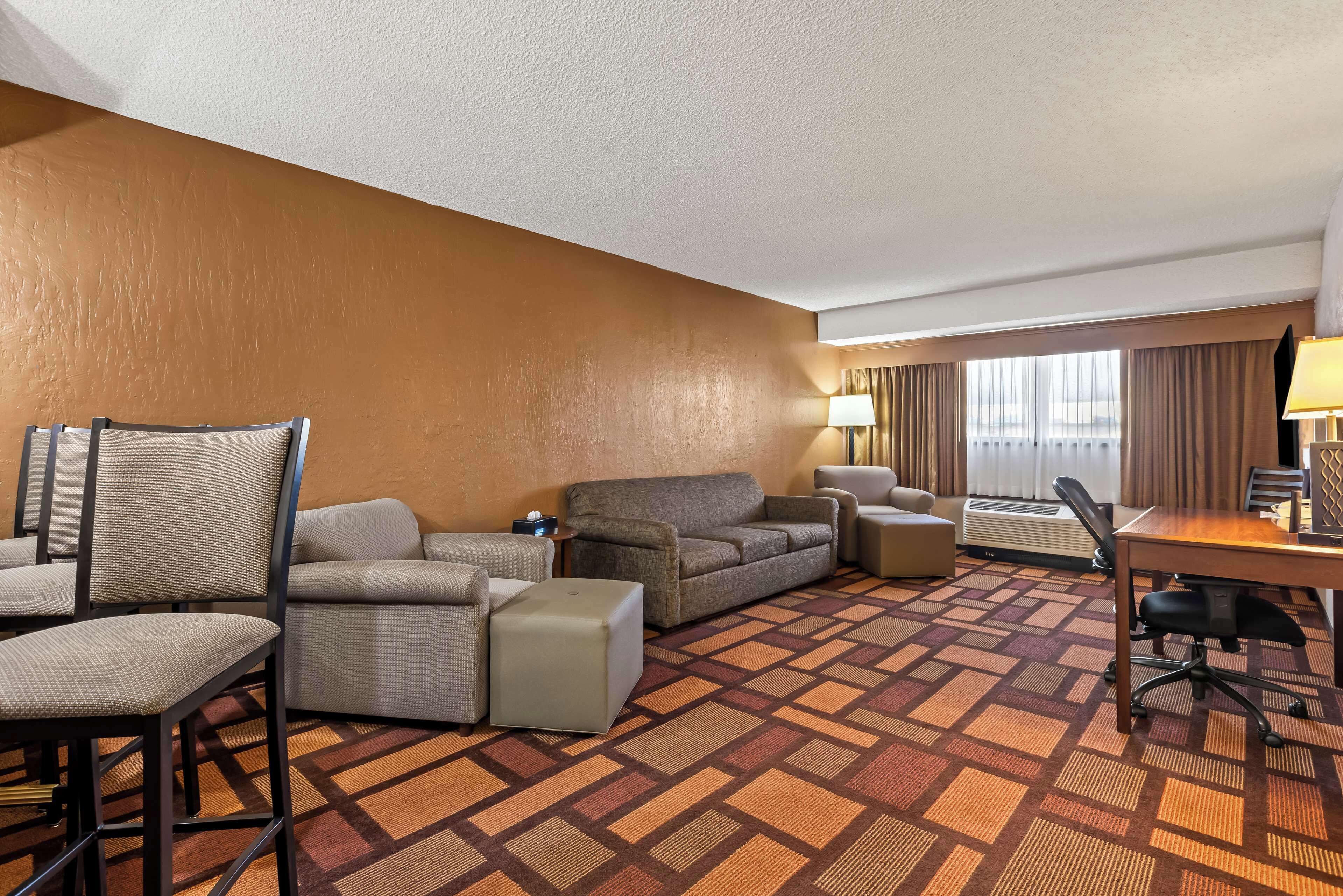 Individually decorated, individually furnished, desk, laptop workspace