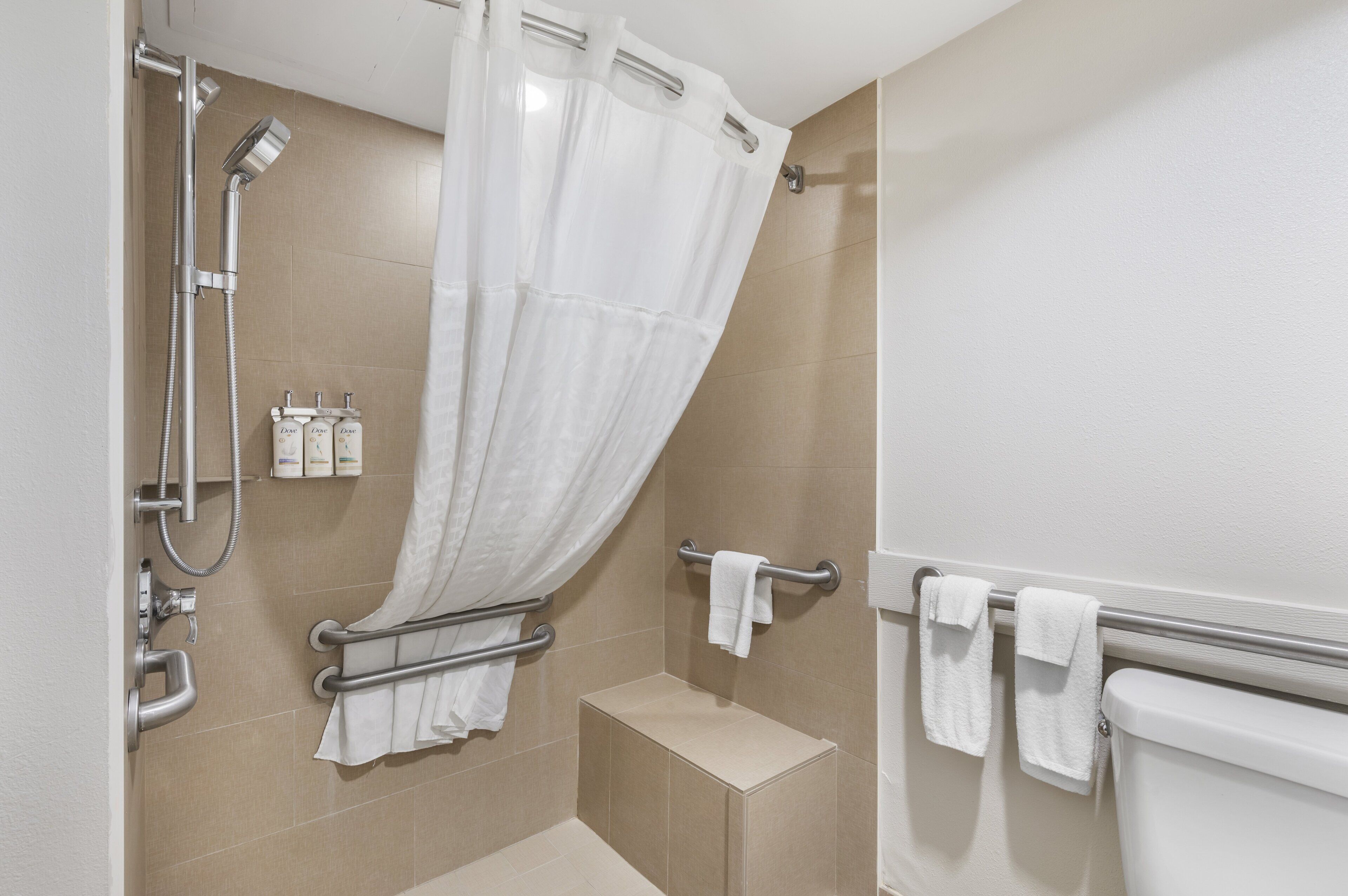 standard room, 1 king bed, roll-in shower (mobility, roll shwr) | 1 bedroom, premium bedding, in-room safe, desk