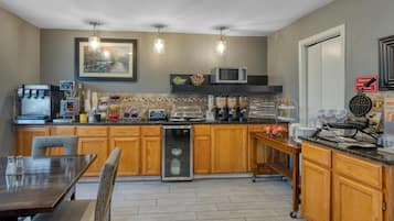 Free daily self-serve breakfast