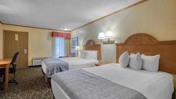 Pillowtop beds, individually furnished, desk, laptop workspace