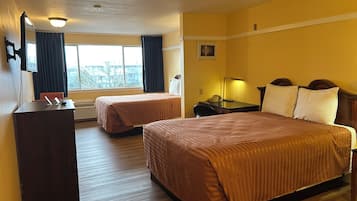 Desk, blackout curtains, iron/ironing board, free WiFi