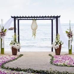 Outdoor wedding area