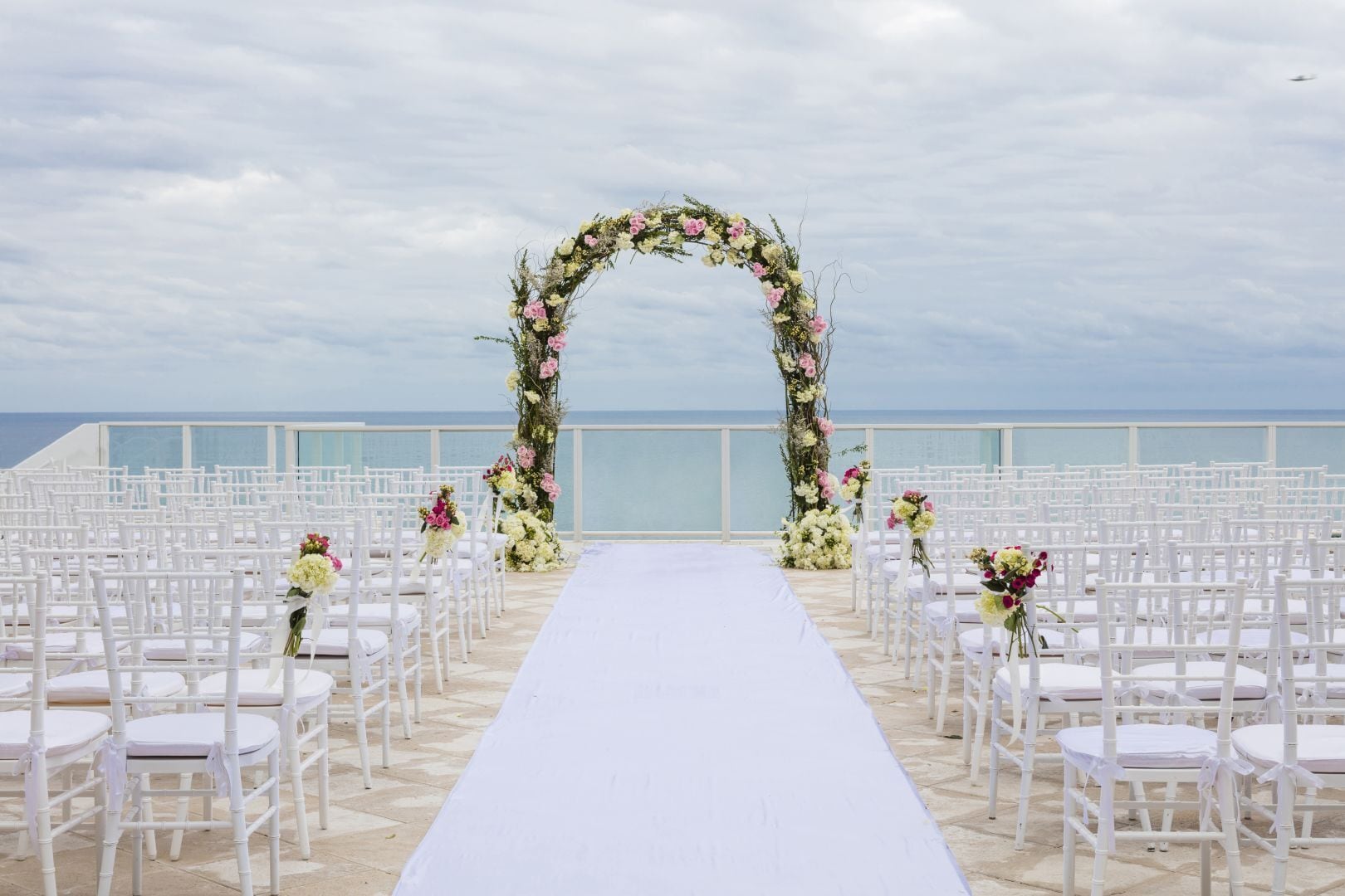 Outdoor wedding area