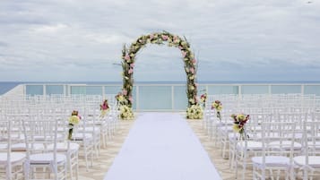 Outdoor wedding area