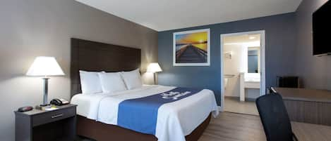 Room, 1 King Bed, Accessible, Non Smoking | Premium bedding, down comforters, desk, blackout drapes