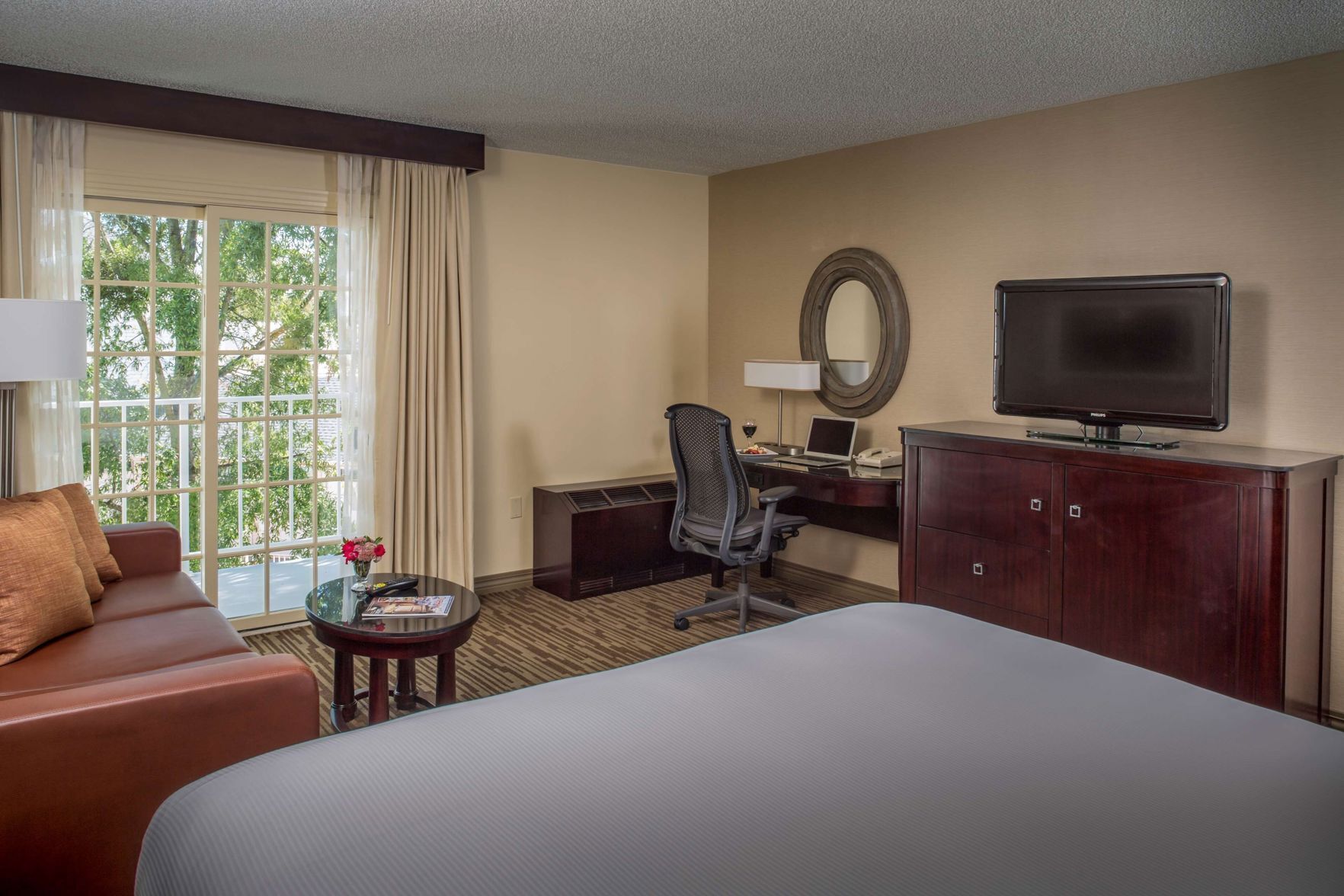 Down duvets, pillow-top beds, in-room safe, desk