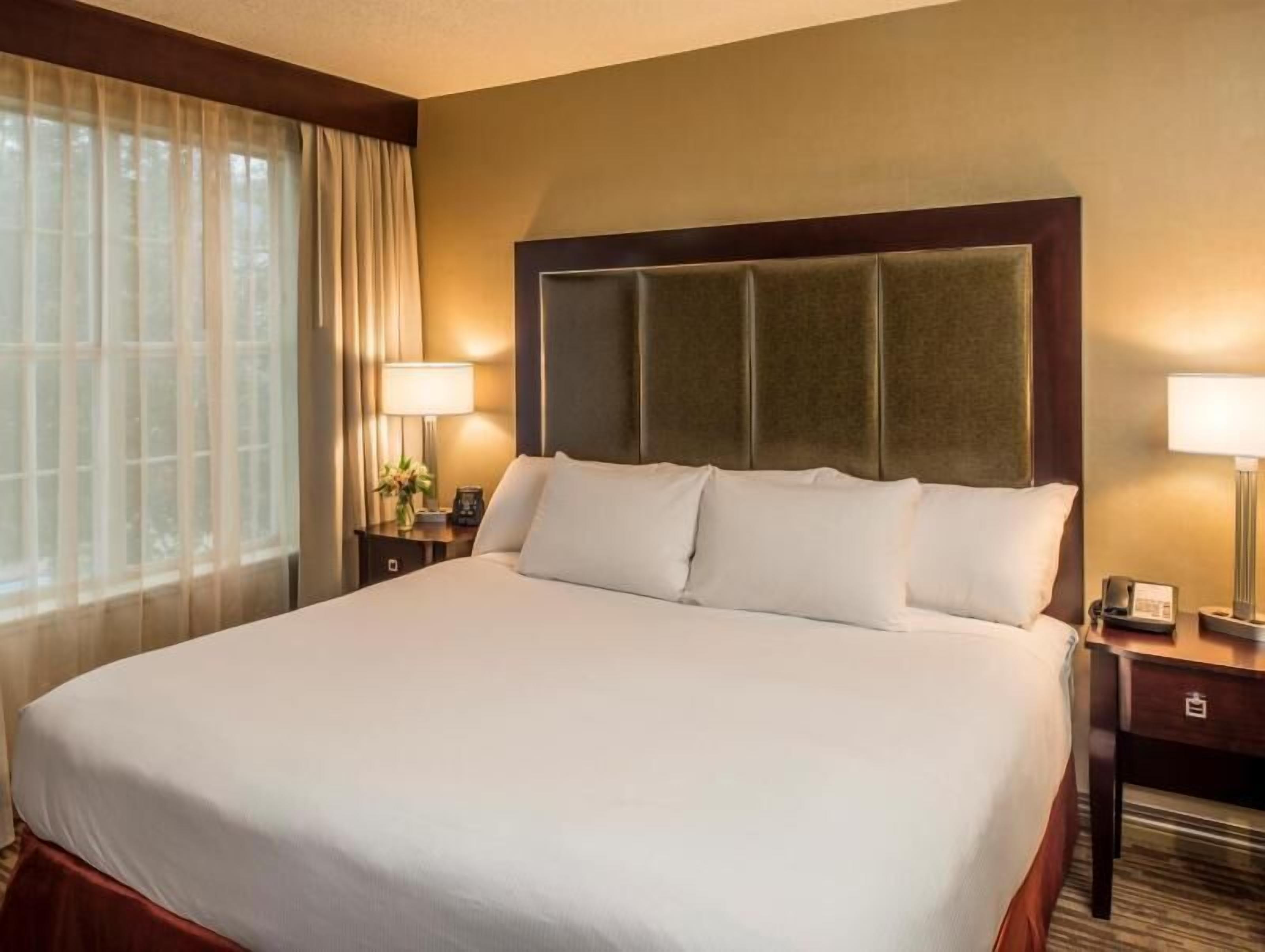 Down duvets, pillow-top beds, in-room safe, desk