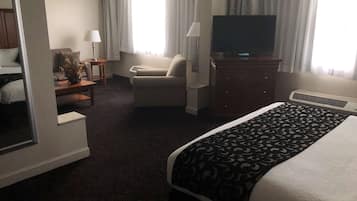 Suite, 1 King Bed, Non Smoking, Refrigerator & Microwave (with Sofabed) | Premium bedding, in-room safe, desk, laptop workspace