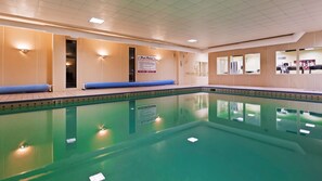 Indoor pool, open 6:00 AM to 10:00 PM, sun loungers