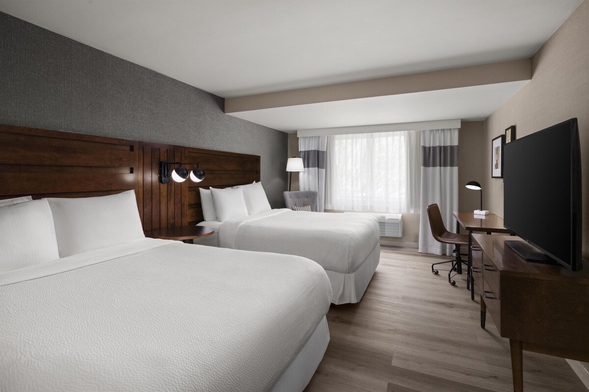 Standard Room, 2 Queen Beds, Non Smoking (Shower Only) | Premium bedding, in-room safe, desk, laptop workspace