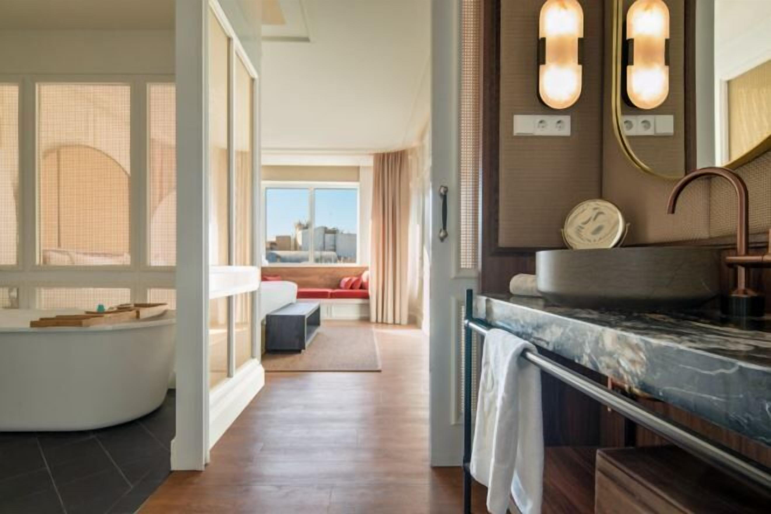 Premium bedding, down comforters, memory foam beds, minibar