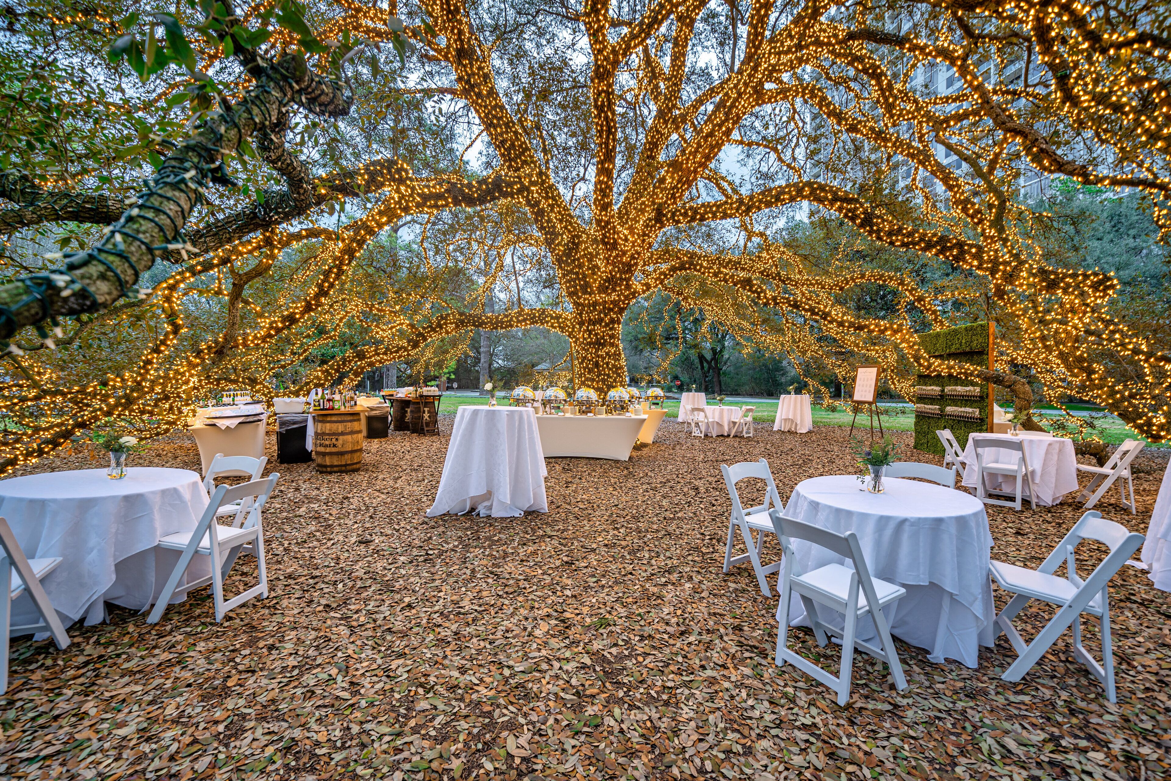 outdoor banquet area