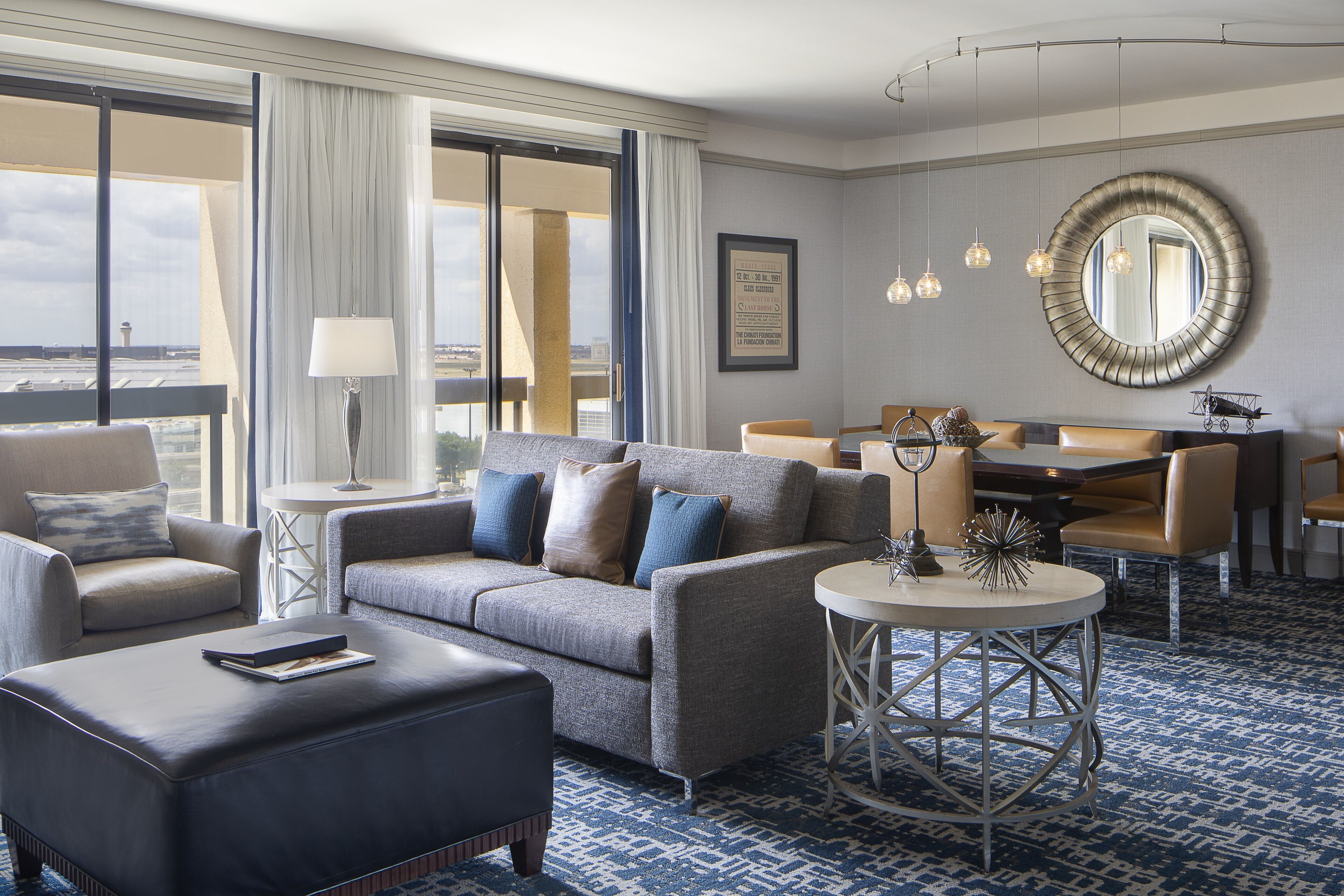 Premium bedding, pillow-top beds, desk, laptop workspace