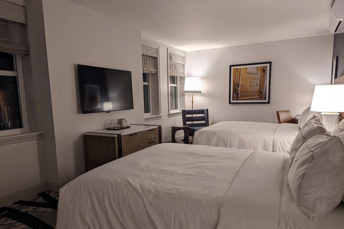 Deluxe Room, 2 Queen Beds, Accessible, Bathtub (Hearing) | Down comforters, pillowtop beds, in-room safe, desk