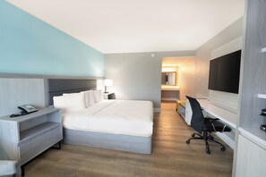 Chambre Standard, 1 très grand lit, accessible aux personnes à mobilité réduite (Walk-in Shower) | Bureau, espace de travail pour ordinateur portable