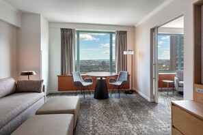 Premium bedding, pillow-top beds, in-room safe, desk