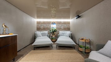 Sauna, body treatments, aromatherapy, facials, massage/treatment rooms