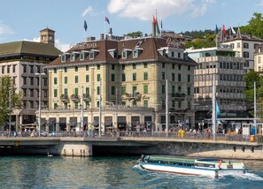 Situated along the waterfront, the hotel offers stunning views of the surrounding area.