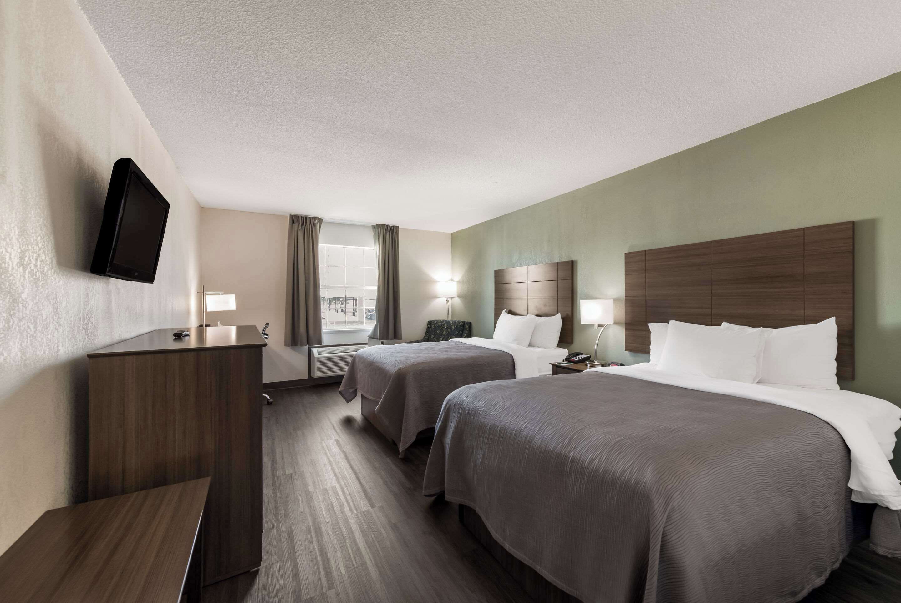 room, 2 double beds, accessible, non smoking | desk, laptop workspace, soundproofing, iron/ironing board