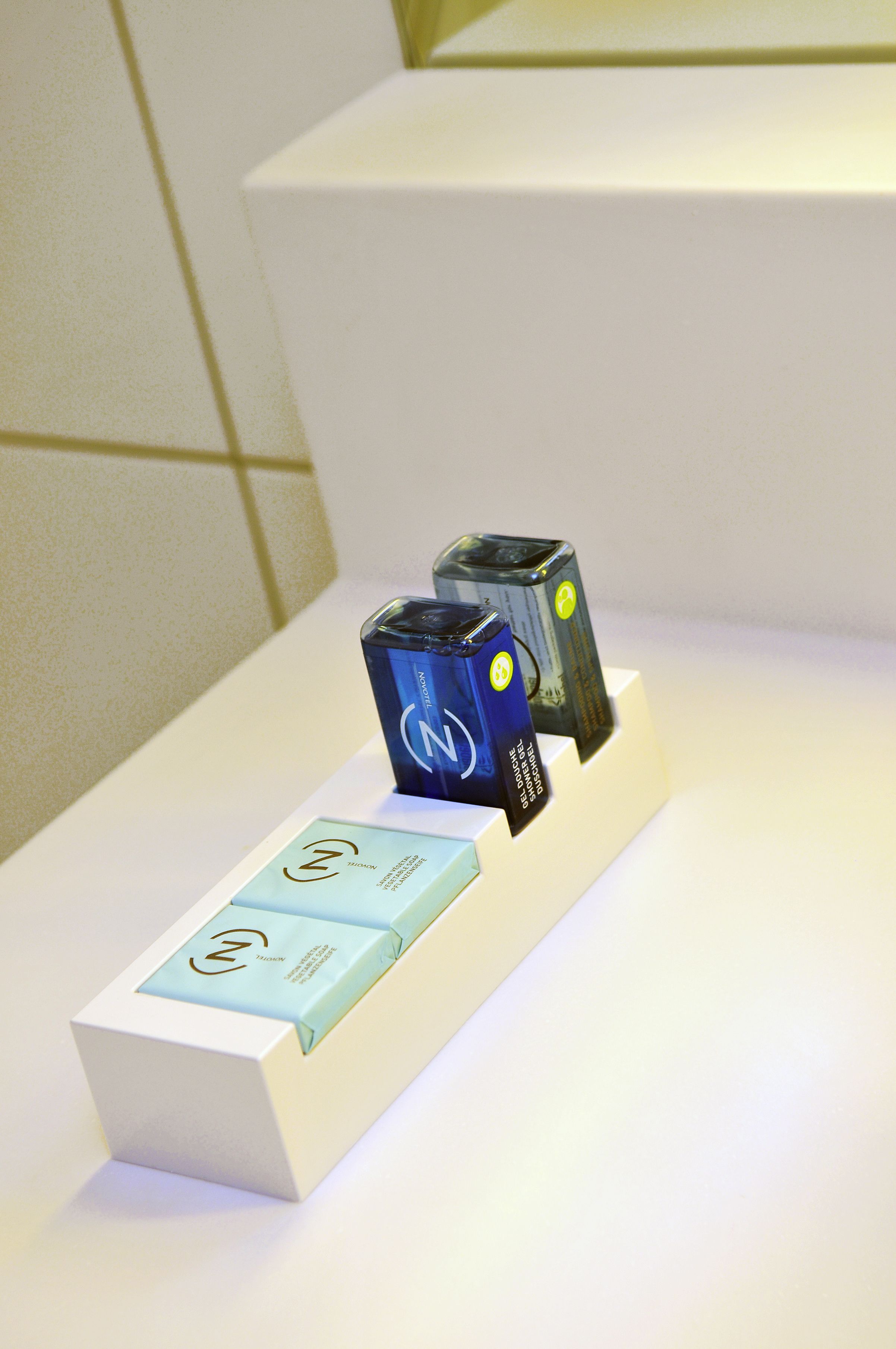 eco-friendly toiletries, hair dryer, towels, soap