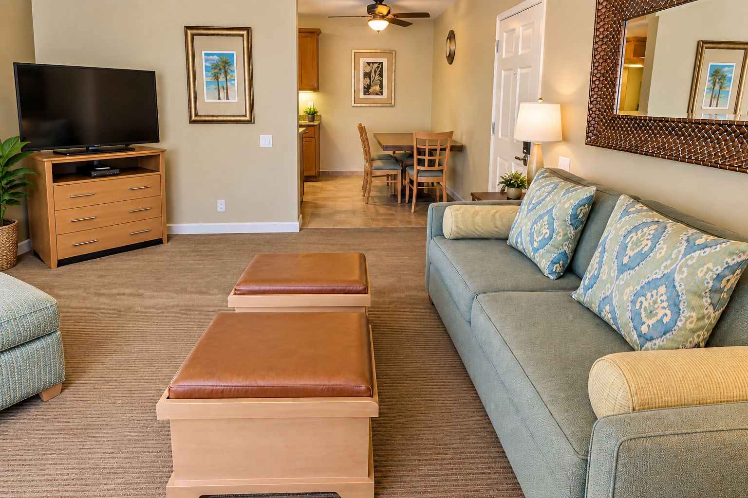 Family Condo, 2 Bedrooms | Living area | Flat-screen TV
