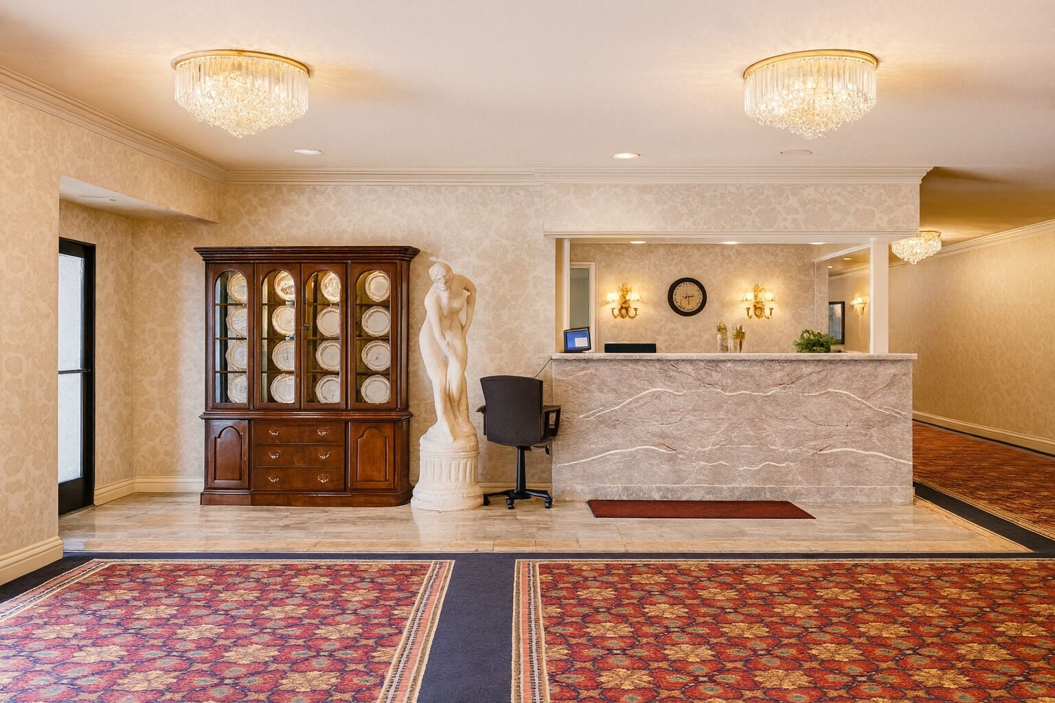 Siddeområde i lobbyen