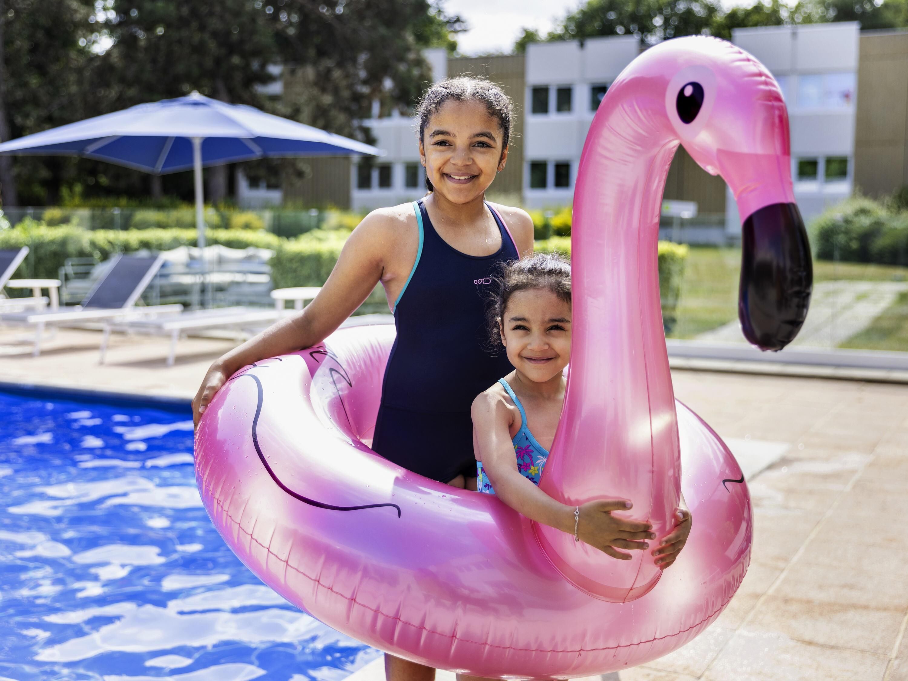 Seasonal outdoor pool, open 9:00 AM to 9:00 PM, sun loungers