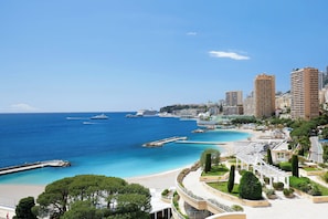 Vue sur la plage ou l’océan
