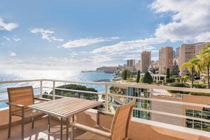 Premium Room, 2 Double Beds, Balcony, Partial Sea View | Premium bedding, pillowtop beds, minibar, in-room safe - Le Meridien Beach Plaza (Monaco)