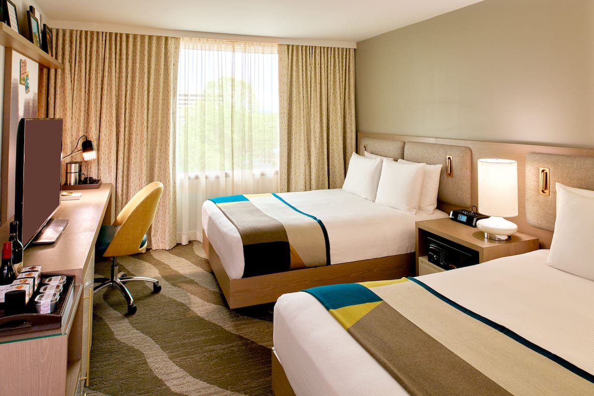 Premium bedding, down comforters, pillowtop beds, in-room safe