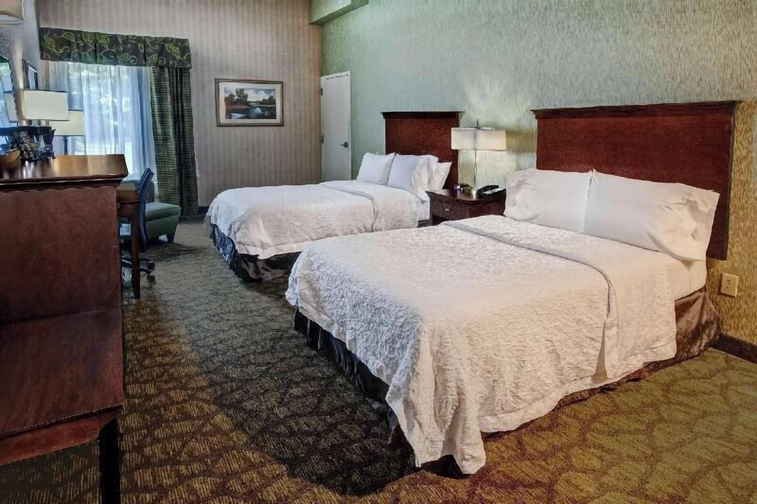 Down comforters, pillowtop beds, blackout drapes, iron/ironing board