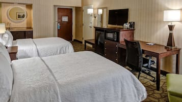 Down duvets, pillow-top beds, blackout curtains, iron/ironing board
