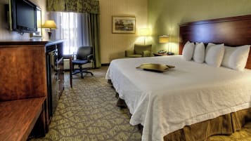 Down comforters, pillowtop beds, blackout drapes, iron/ironing board