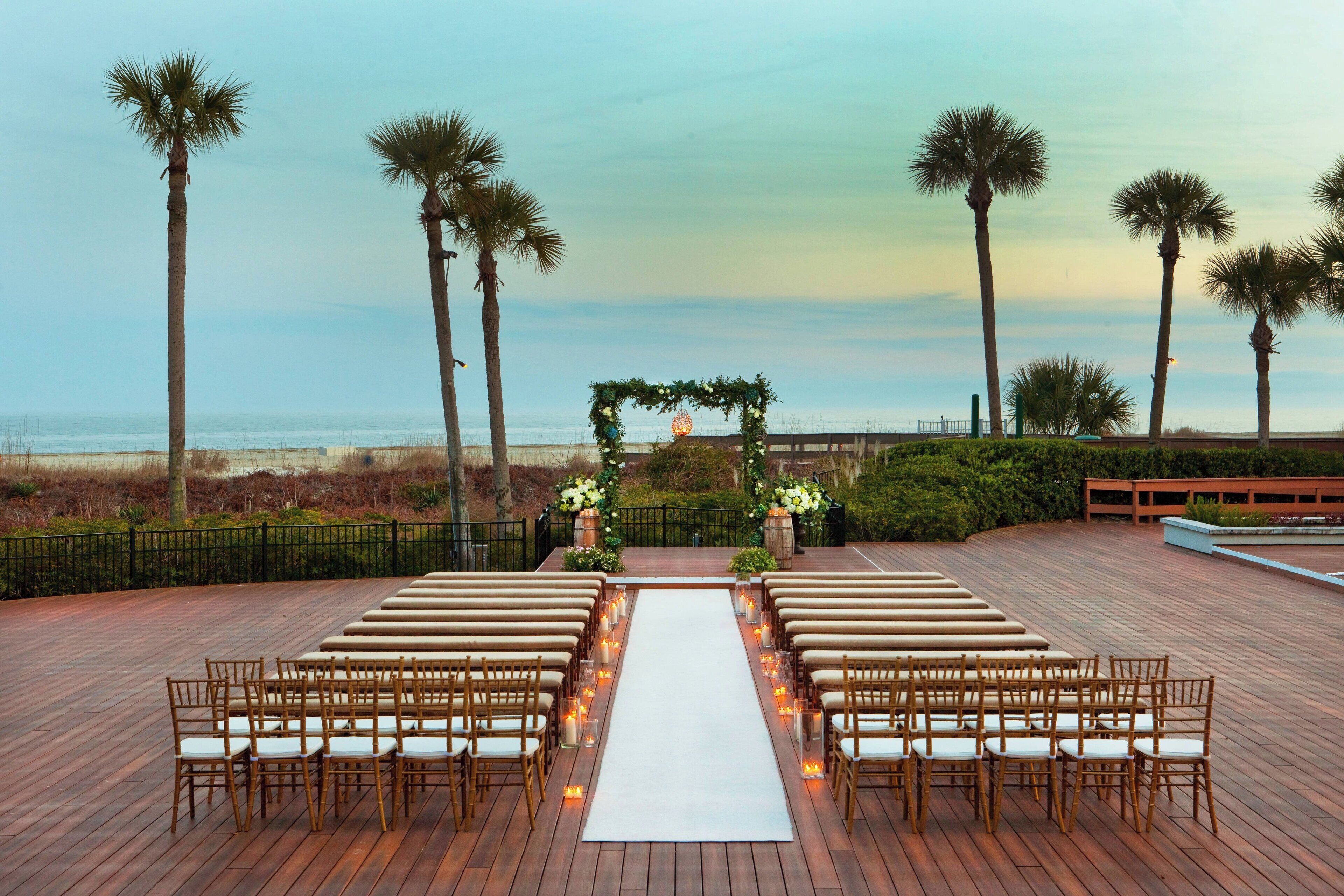 outdoor wedding area