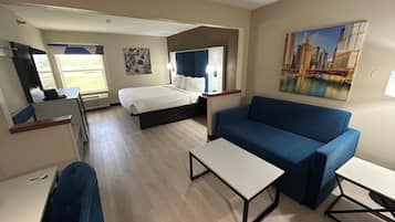 Standard Room, 1 King Bed, Accessible, Refrigerator & Microwave (with Sofabed) | Premium bedding, in-room safe, desk, iron/ironing board