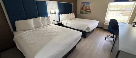 Standard Room, 2 Queen Beds, Accessible, Refrigerator & Microwave | Premium bedding, in-room safe, desk, iron/ironing board