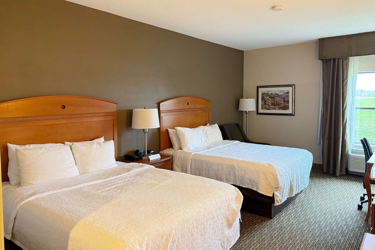 Standard Room, 2 Queen Beds, Non Smoking, Refrigerator & Microwave | Premium bedding, in-room safe, desk, iron/ironing board