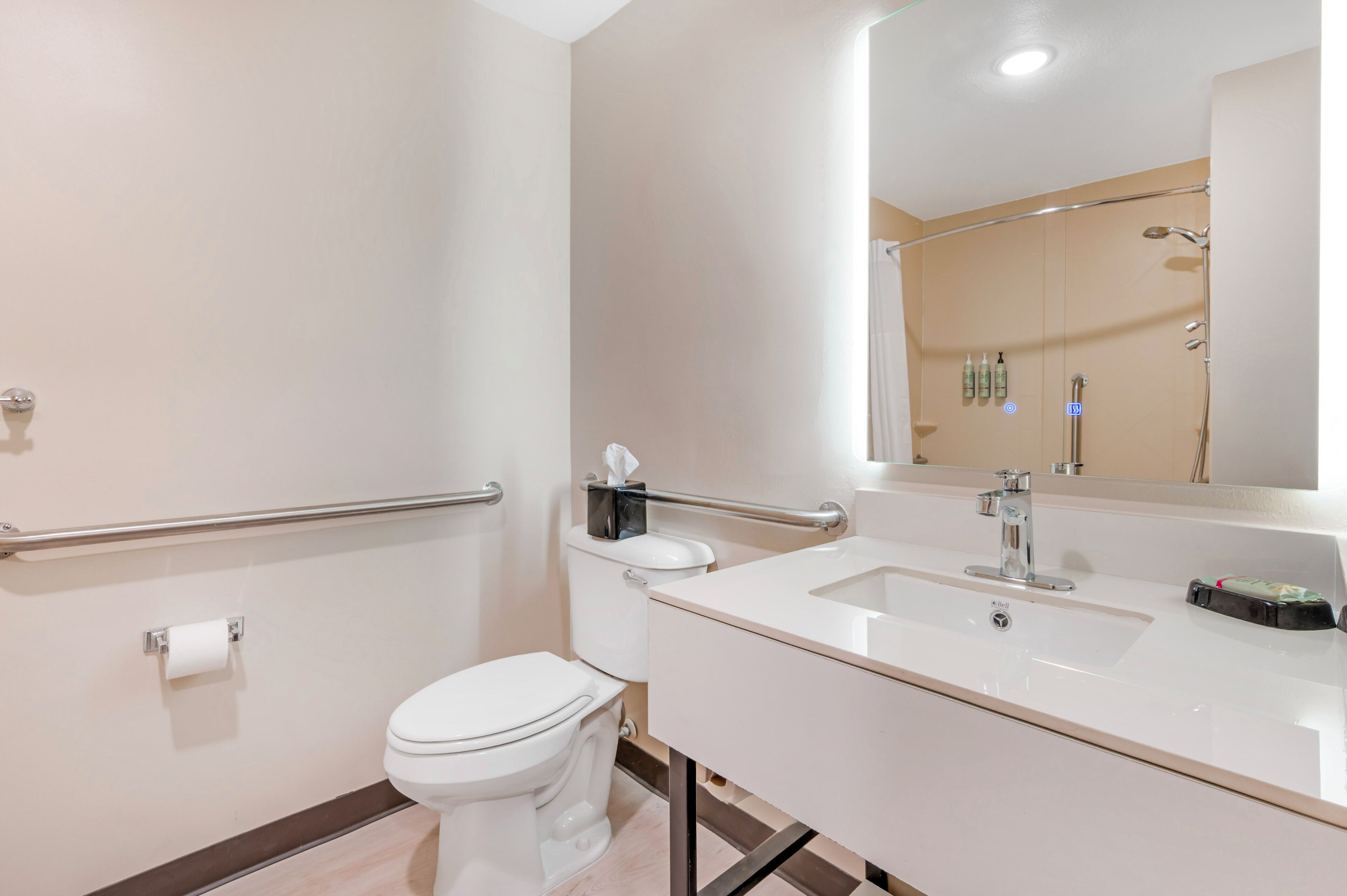 Camera Standard, 1 letto king, accessibile ai disabili, frigorifero e microonde | Bagno | Asciugacapelli, asciugamani