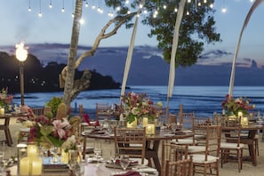 Outdoor wedding area