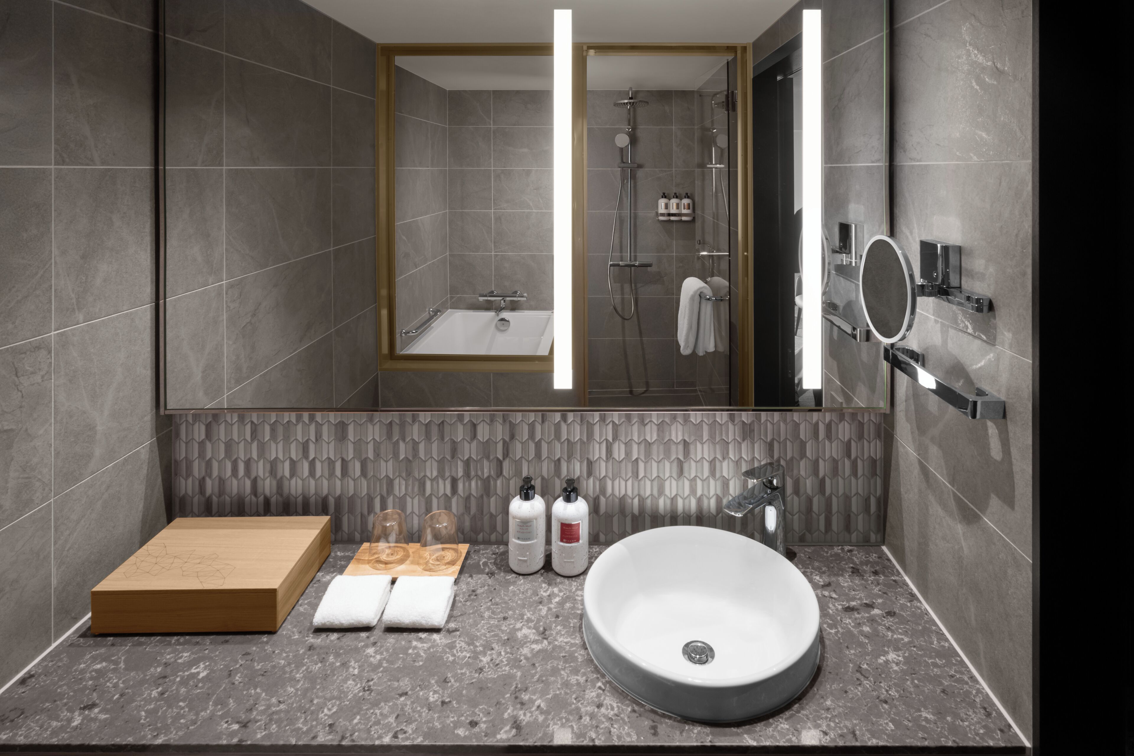 Eco-friendly toiletries, hair dryer, bathrobes, slippers