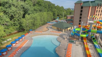 Indoor pool, seasonal outdoor pool, pool cabanas (surcharge)